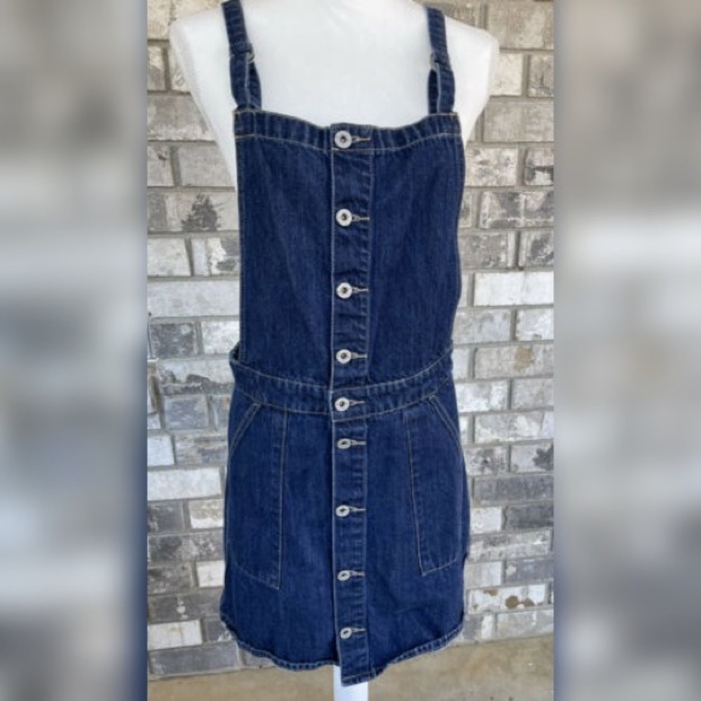 Lucky Denim Overall Pinafore Mini Dress Skirtall